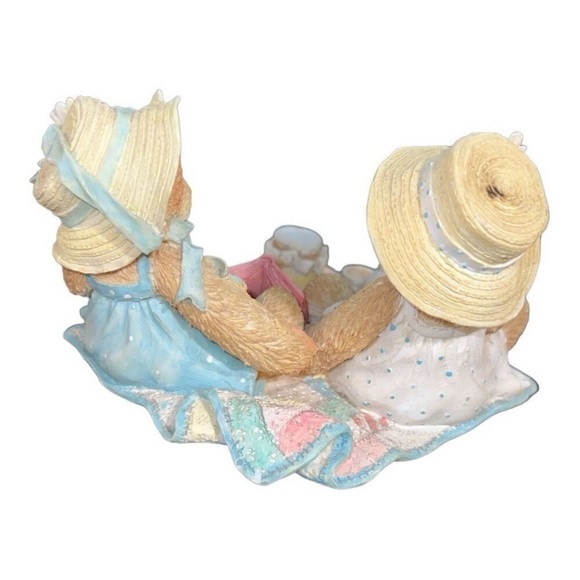☕️1992 Cherished Teddies Two Girls Having Tea☕️ - Picture 4 of 5